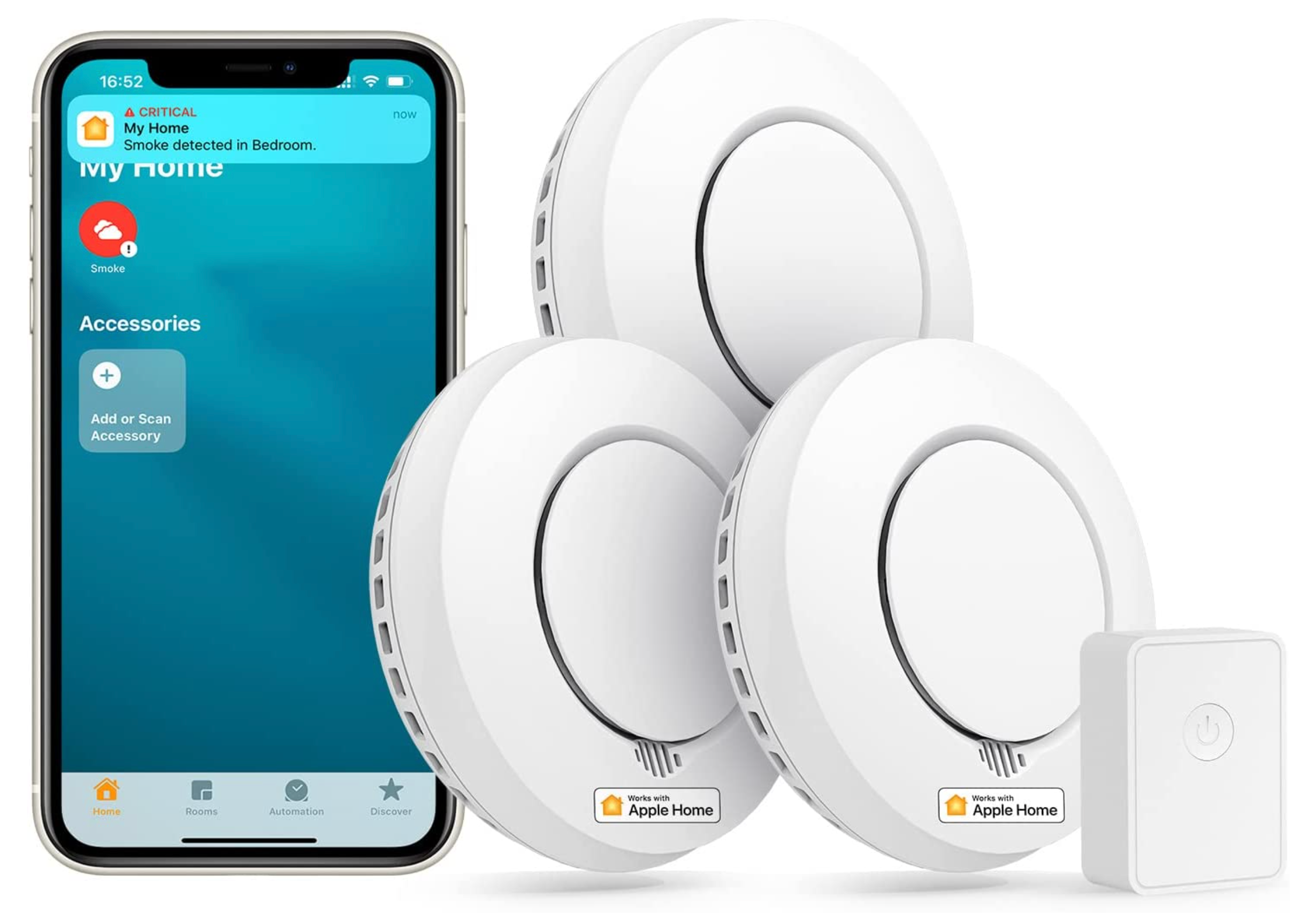 Meross GS559A Rauch-/ Feuermelder Starter Kit inkl. Hub, 3er Set - Erkennt Rauch, Überhitzung und kompatibel mit Apple HomeKit und SmartThings Mesch Shop Meross GS559A Rauch-/ Feuermelder Starter Kit inkl. Hub, 3er Set - Erkennt Rauch, Überhitzung und kompatibel mit Apple HomeKit und SmartThings Mesch Shop